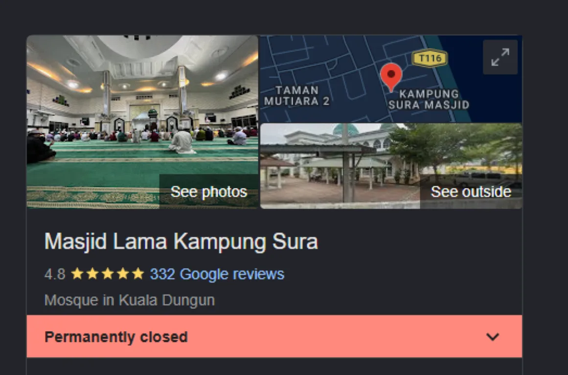 MASJID SURA (KERAJAAN), Terengganu