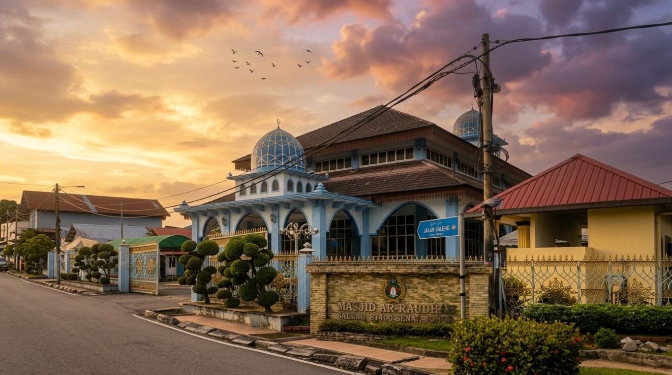 MASJIDJAMEK AR-RAUDHAH, PEKAN SALENG in Johor